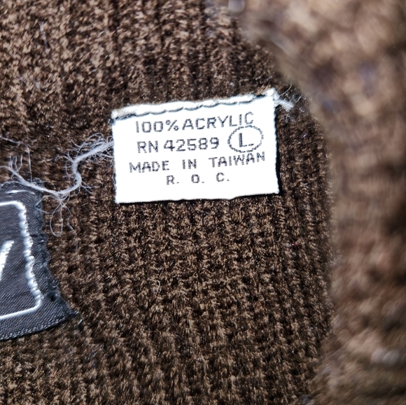 Vintage Ashley Knit Unisex Multicolored Patterned Pullover Sweater Size Large - Picture 9 of 12